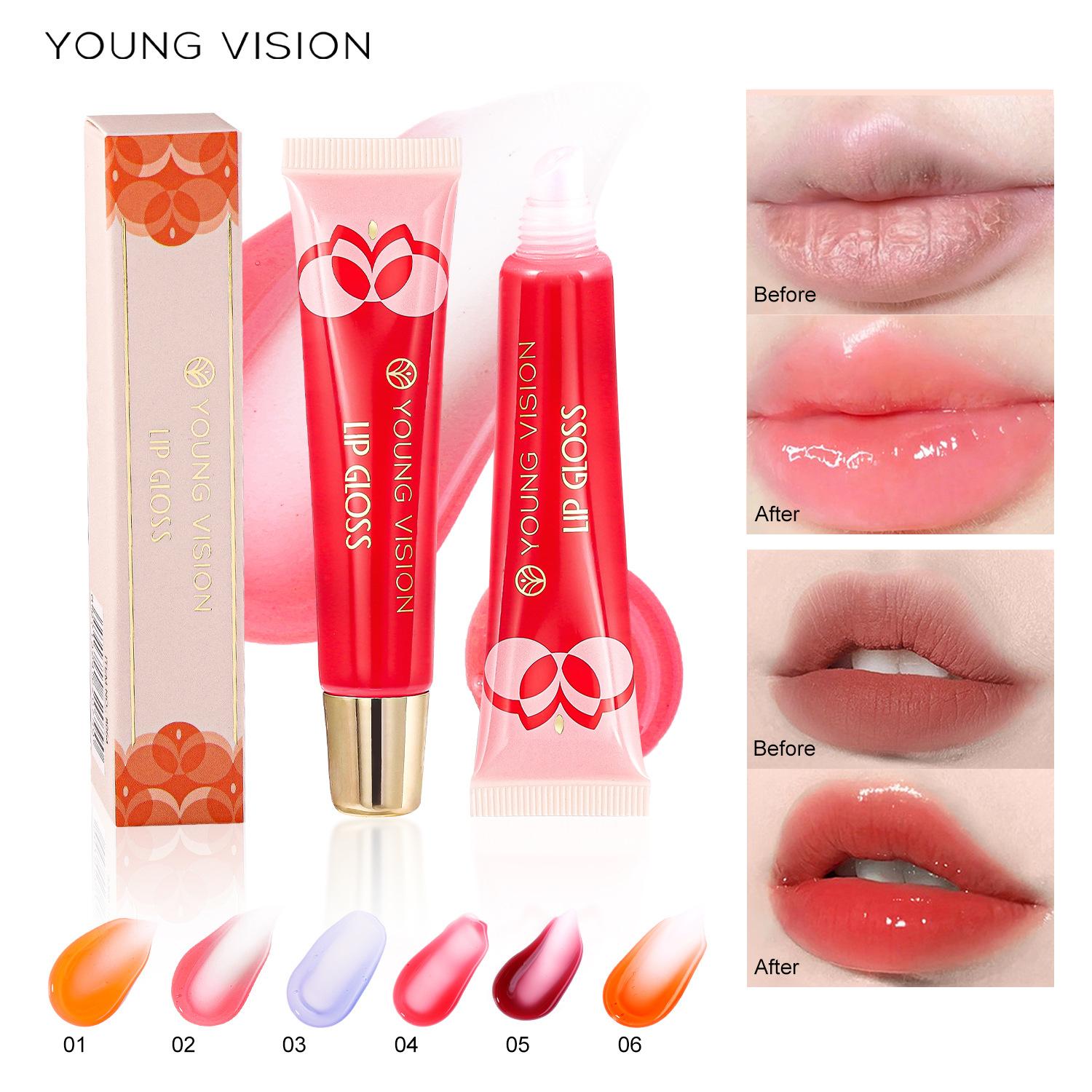 Young Vision Glass Mirror Transparent Lip Oil Lip Gloss Sesame Lip Guard Mint Lip Balm Fruit Lip Gloss