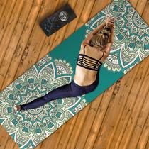 suede yoga mat foldable portable suede yoga mat towel dance sports fitness skipping rope non-slip mat