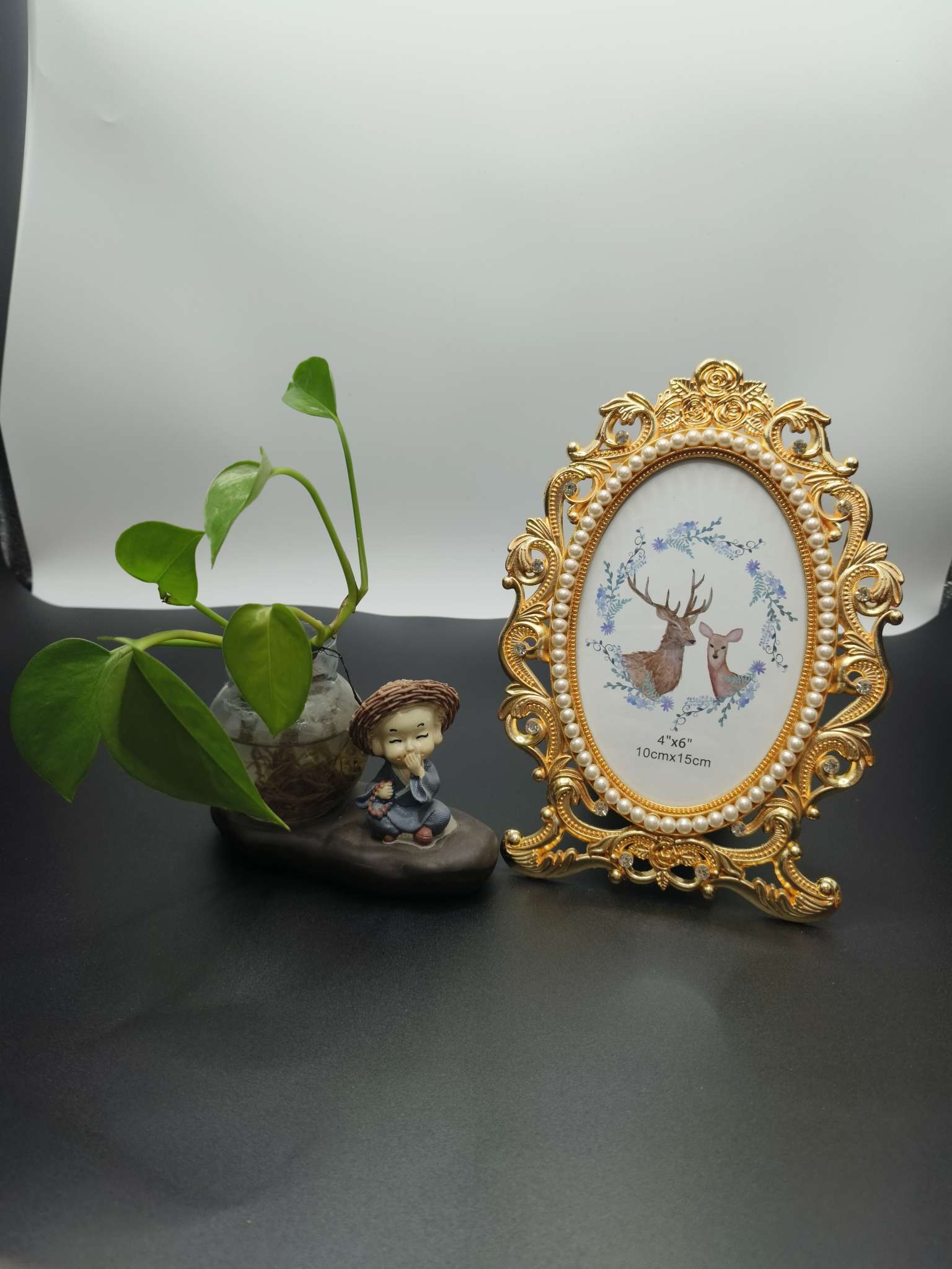 Metal photo frames, metal mirrors, oval mirrors, small mirrors, custom-made mirror photo frames, plastic photo frames, alloy photo frames, Shanghai souvenirs, glowing cards for a few cents pic 10