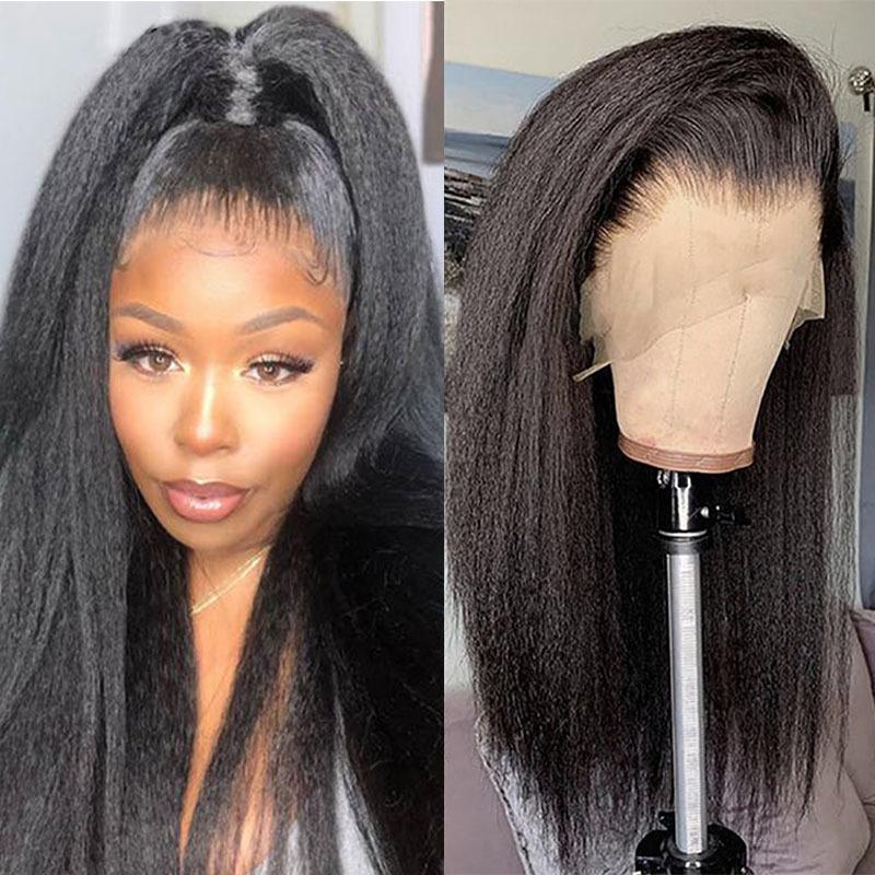 cross-border human hair wig headgear front lace 13*4 lace front wigs human hair