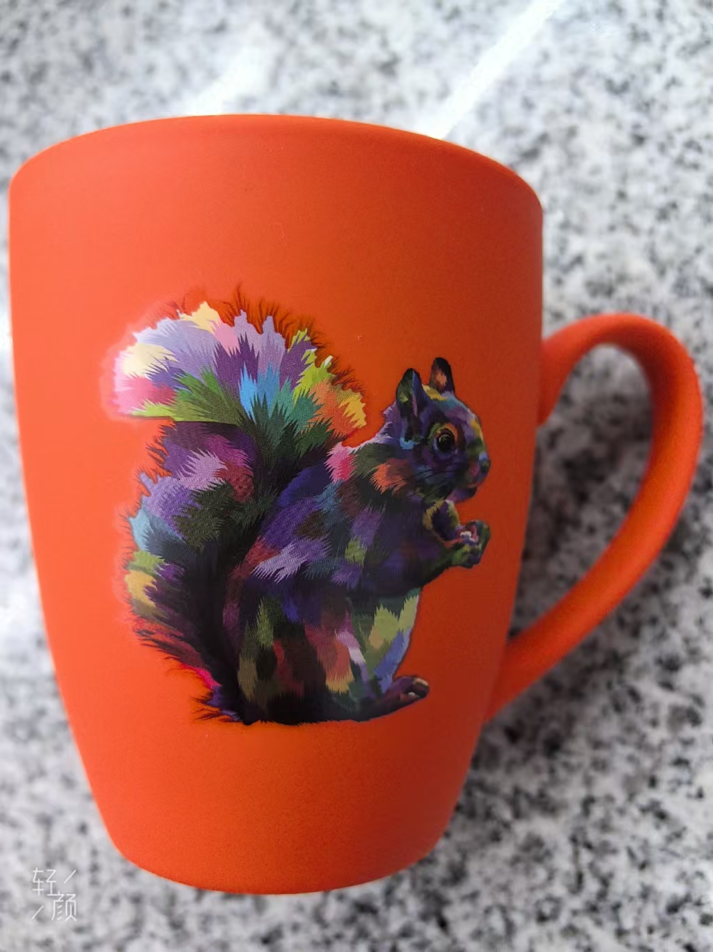 Cute frosted water cups, cross-border ceramic cups, mugs, cartoon cute animal series, foreign trade baked flower water cups, Wu Di brand factory direct sales, hot-selling AC-3724 Specification image