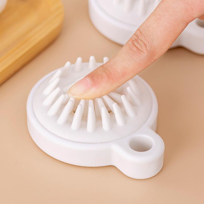 japanese style head washing fantastic cap massage comb head shampoo soft brush head scratching silicone shampoo brush cleaning scalp Specification drawing