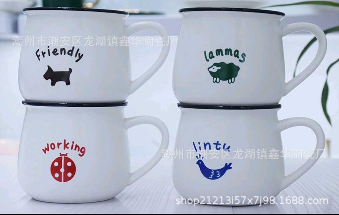 Zakka creative ceramic cups, coffee cups, water cups, ceramic handicrafts, coffee cups, fine ceramics, high quality, high temperature resistant Application Scenario