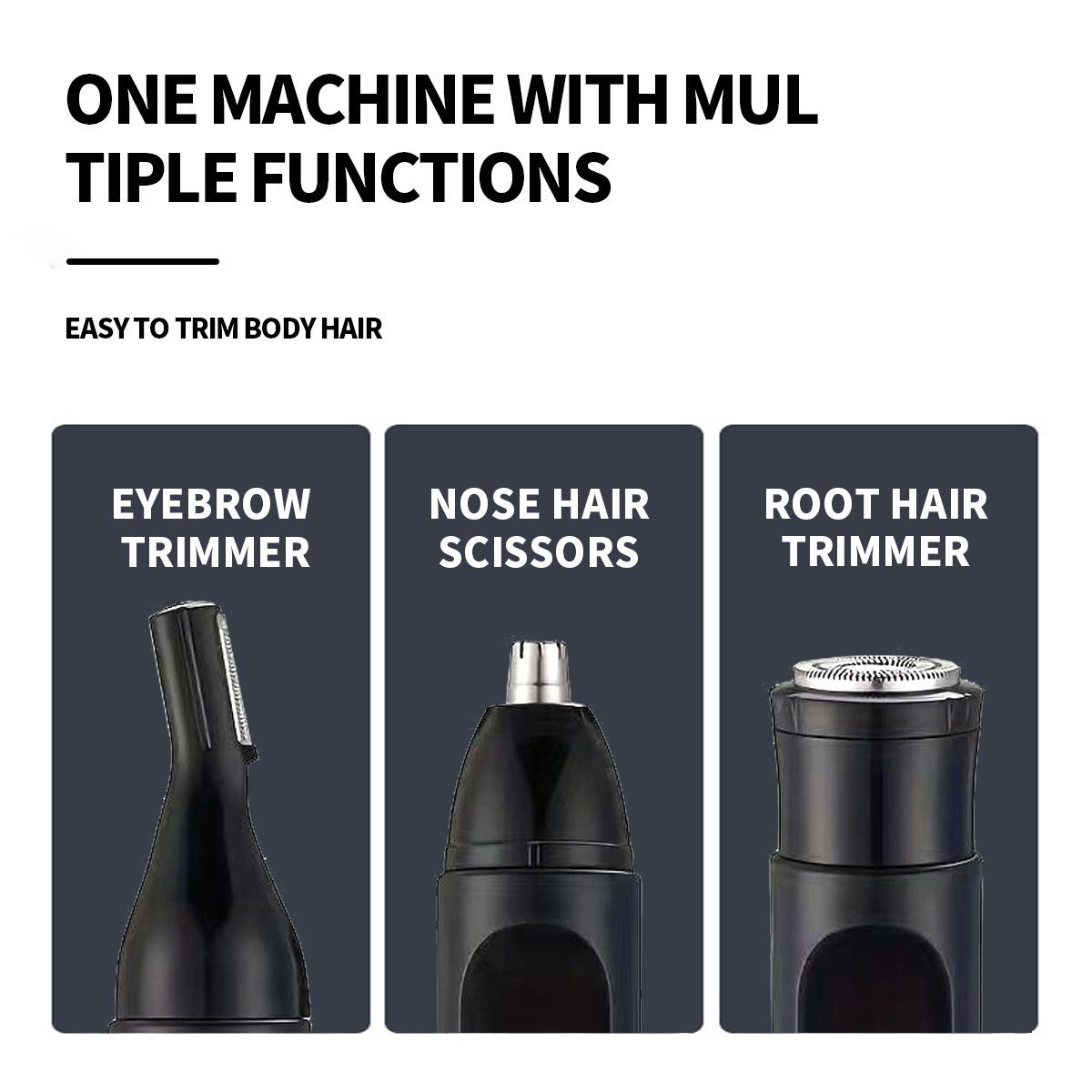 cross-border new three-in-one electric nose hair trimmer men's scratch nose hair trimmer men's multi-functional nose trimmer nose hair trimmer Specification drawing