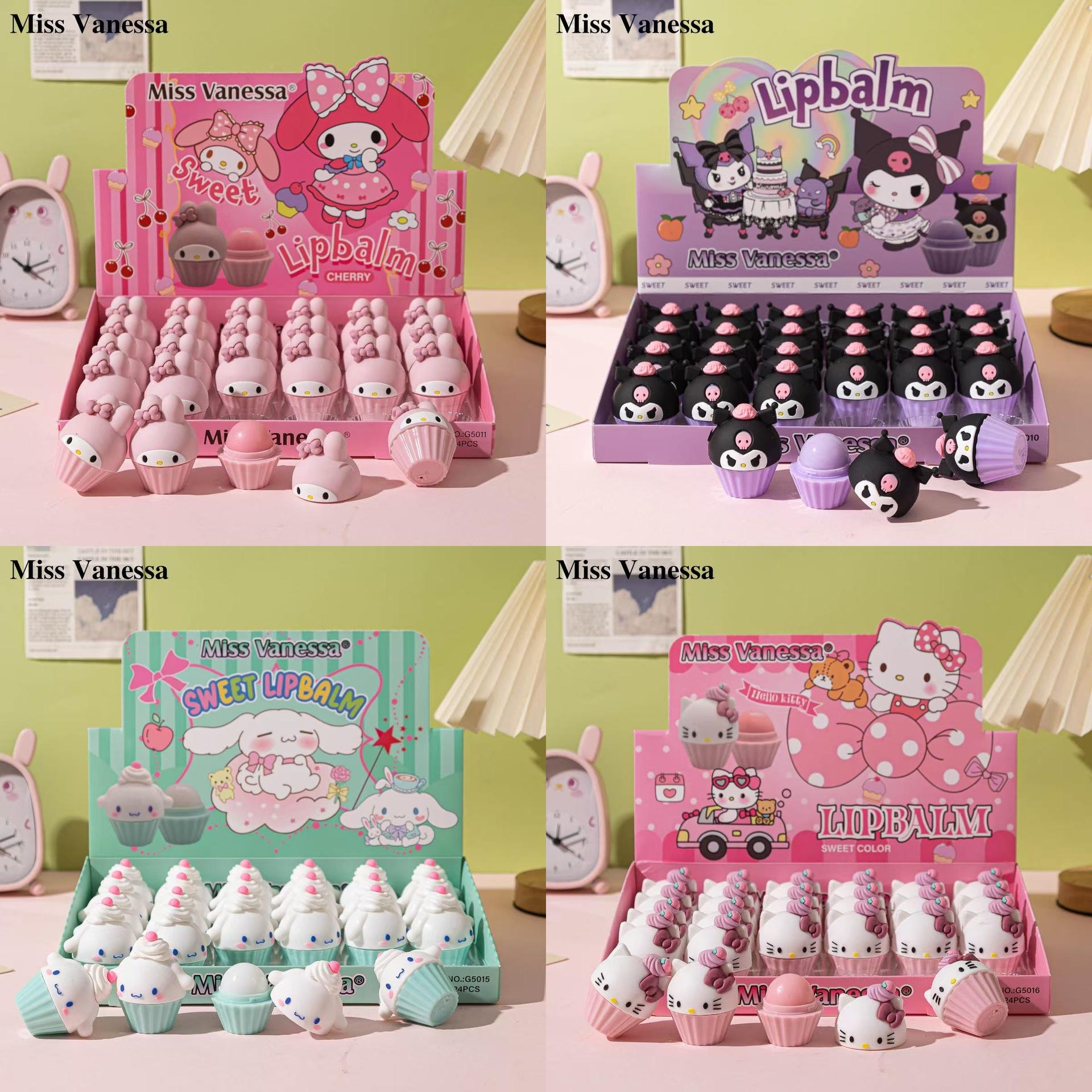 cross-border new miss vanessa cartoon vaseline lip balm anti-chapping hydrating lip balm moisturizing repair full figure