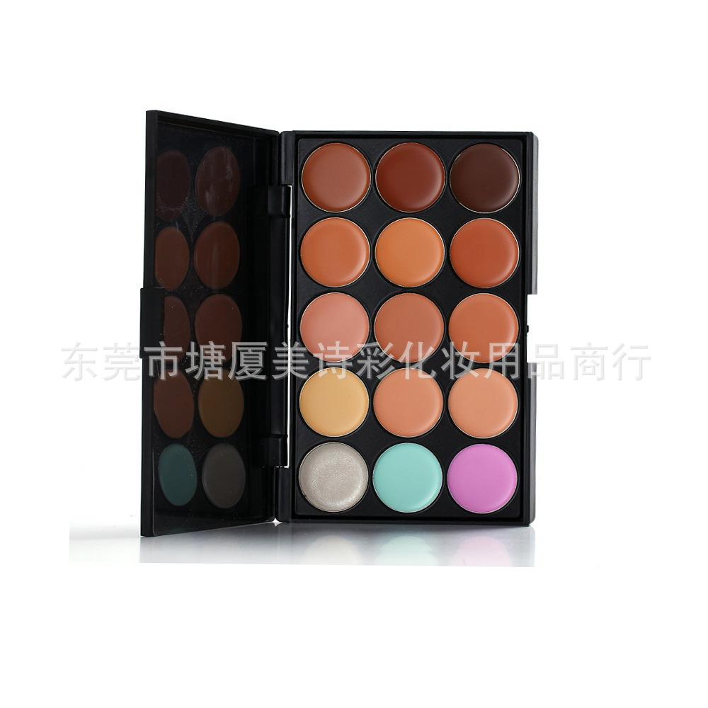 15 color concealer with single brush puff dark circles concealer/foundation makeup tool set Application Scenario
