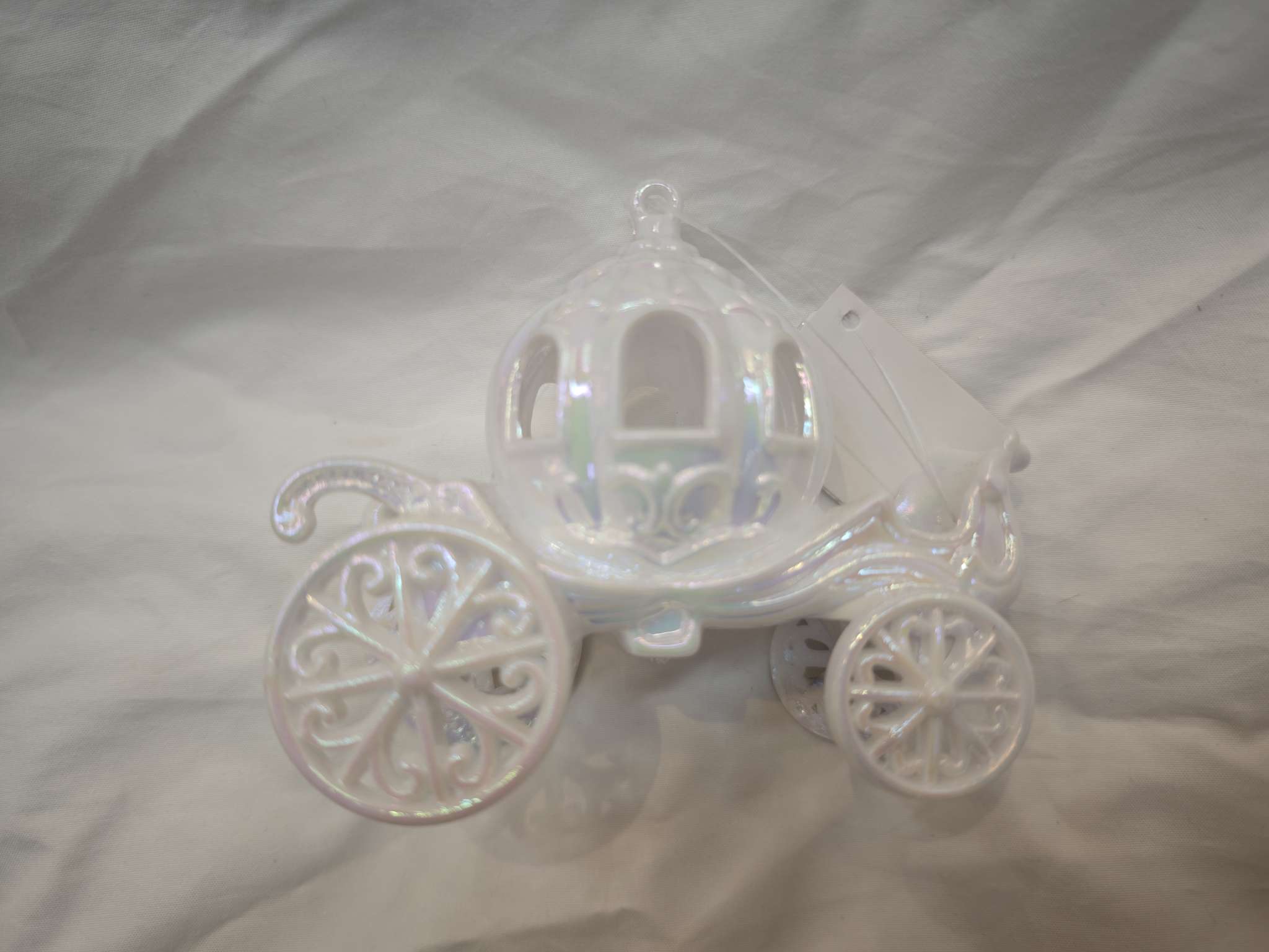 南瓜马车 白色马车 圣诞工艺品挂件 马车白色产品图