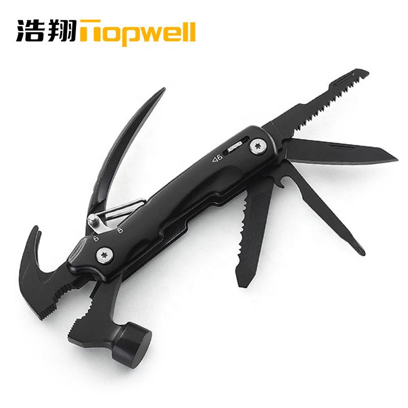 in stock outdoor multi-function hammer nail hammer camping knife car lifesaving emergency maintenance tool clamp ground claw hammer 23a details Picture