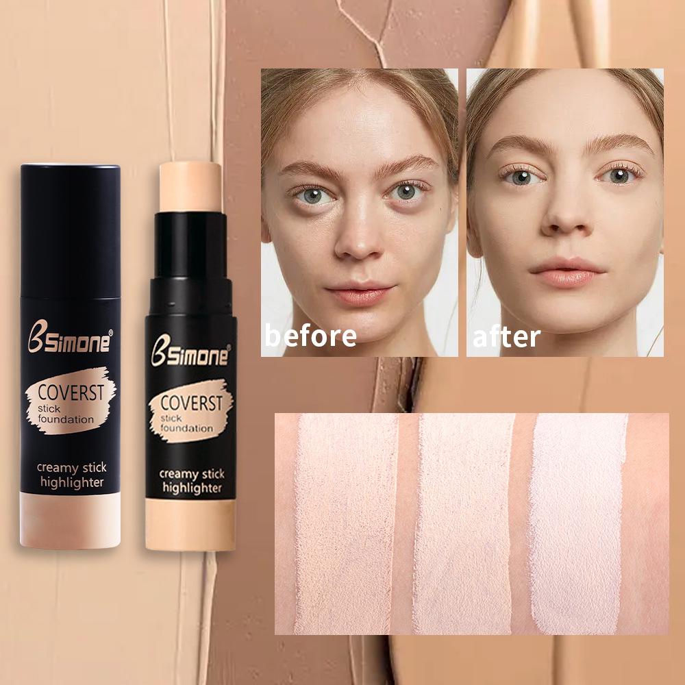 natural long lasting waterproof concealer contour stick matte stereo brightening repair nose shadow stick concealer cross-border full figure