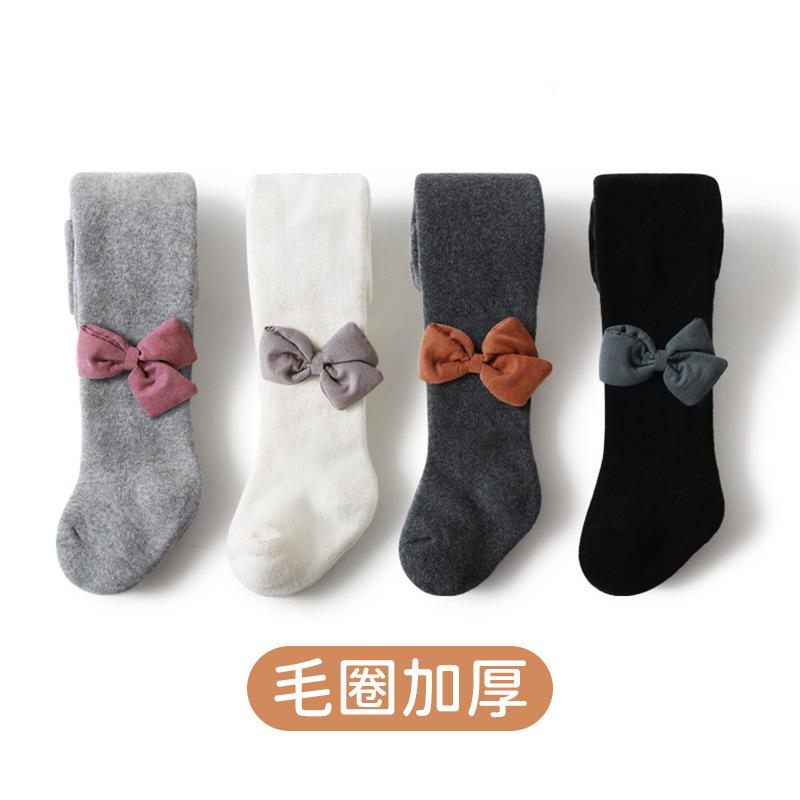 men's and women's baby's tights autumn and winter fleece-lined thickened children's stockings girls' leggings baby socks long socks
