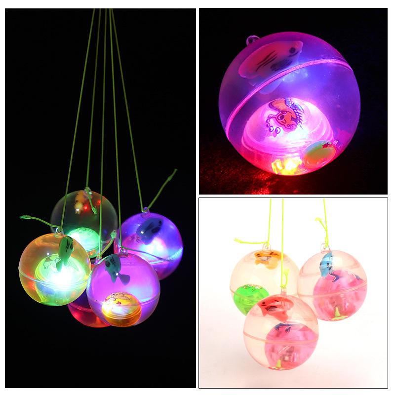 Luminous Bouncy Ball Children's Ball Bouncing Toy Ball Luminous Ball Flash Bouncing Ball with Rope Crystal Ball Specification drawing