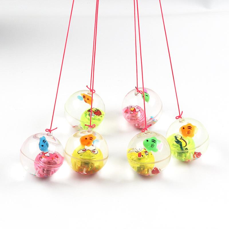 Luminous Bouncy Ball Children's Ball Bouncing Toy Ball Luminous Ball Flash Bouncing Ball with Rope Crystal Ball Item Picture