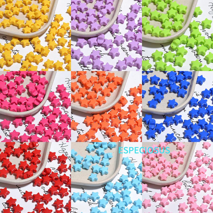 11mm xingx candy beads five-pointed star luminous multicolor diy bracelet necklace mobile phone charm string beads materials scattered beads