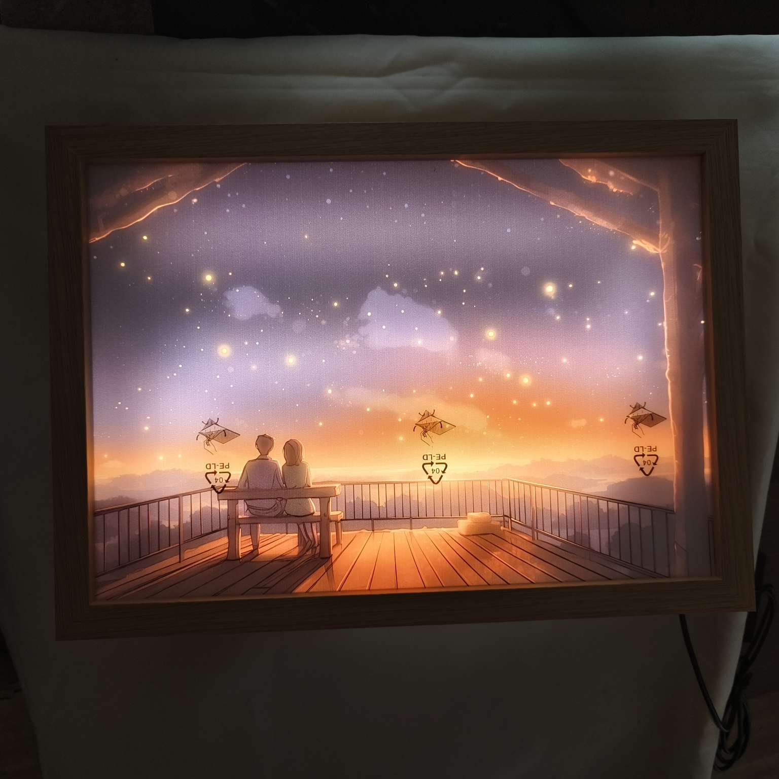 Light painting photo frame, wooden photo frame, metal photo frame, creative photo frame detail image 8