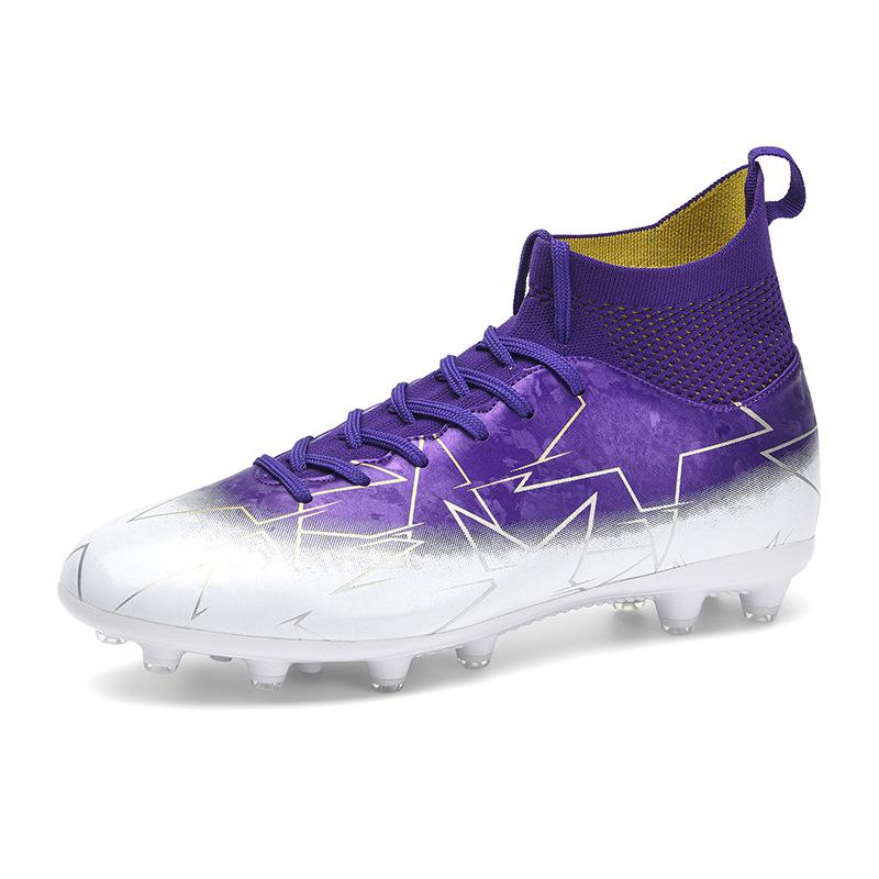 Cross-Border Foreign Trade High-Top Soccer Shoes Men's Wholesale FG Long Nail TF Broken Nail Student Adult Men and Women Training Football Shoes Item Picture