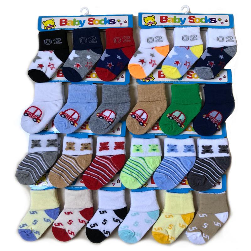 men's cartoon three-legged card baby socks jacquard star baby socks cute socks newborn baby