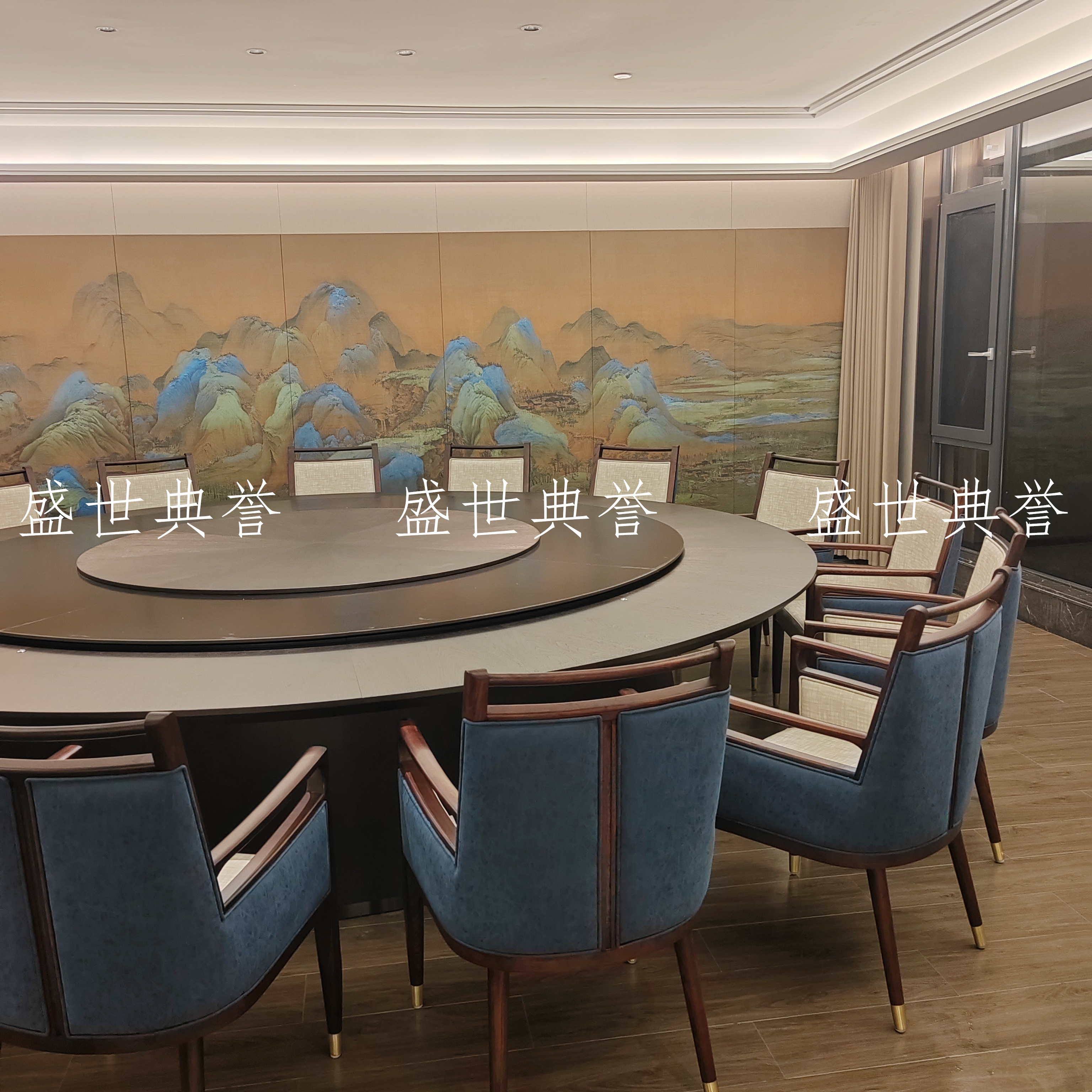 Gian star hotel mesas y sillas de madera sólida centro de convenciones muebles de comedor club de alta gama recepción de negocios sillas de madera sólida details Picture