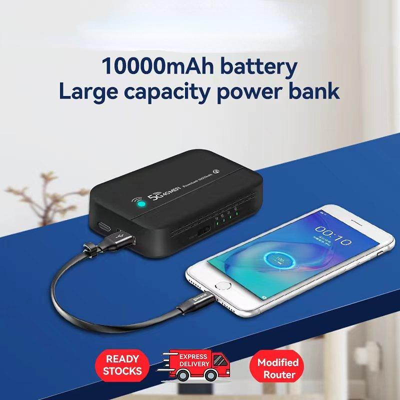 4G Lte Mobile Router Power Bank Router TYPE-C Mobile Card Router Pw100 Specification drawing