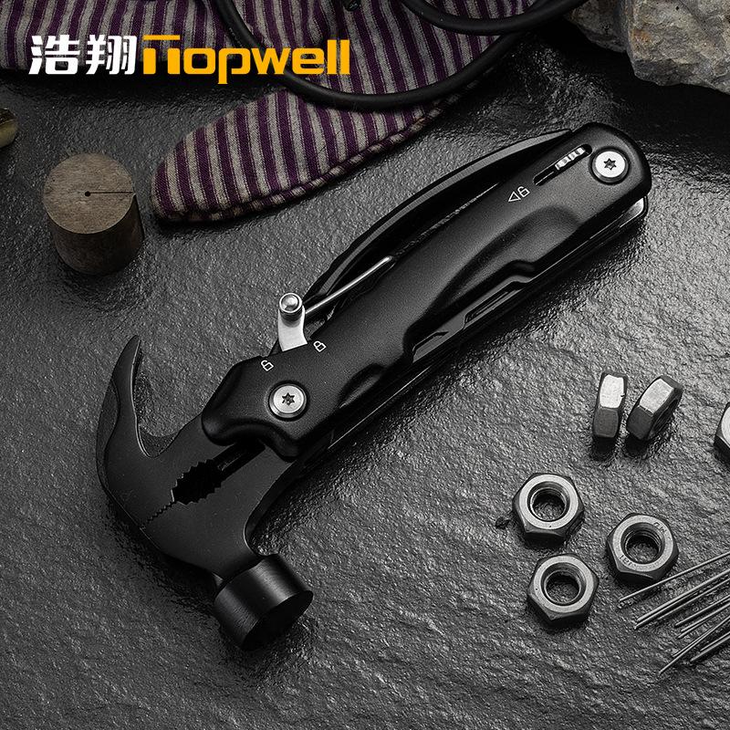 nail hammer multi-function tool clamp one-piece hammer outdoor camping convenient tool ground claw hammer outdoor multi-function knife Specification drawing