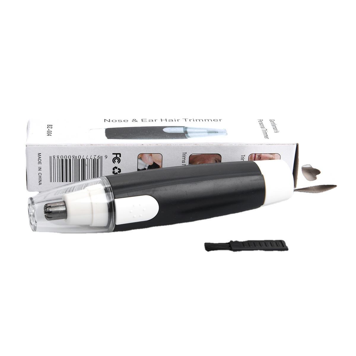 Portable Dry Battery Nose Hair Trimmer Nose Hair Trimmer Electric Automatic Ear Shaving for Men and Women Vibrissac Scissors Black without Spray Paint Item Picture