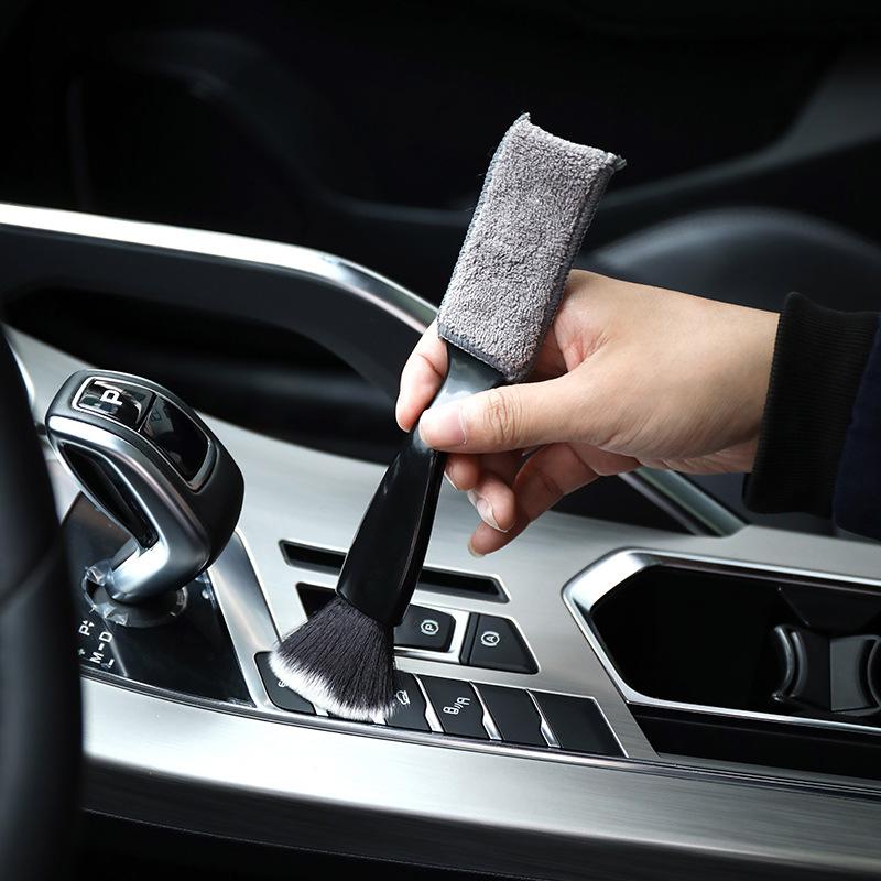 Car Air Conditioning Air Outlet Cleaning Brush Interior Cleaning Tools Car Dashboard Double Head Dusting Brush Soft Brush details Picture