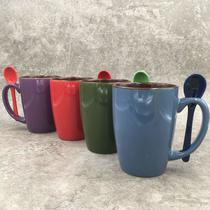 double ribbon spoon ceramic cup spoon mug insert spoon ceramic cup color logo qr code