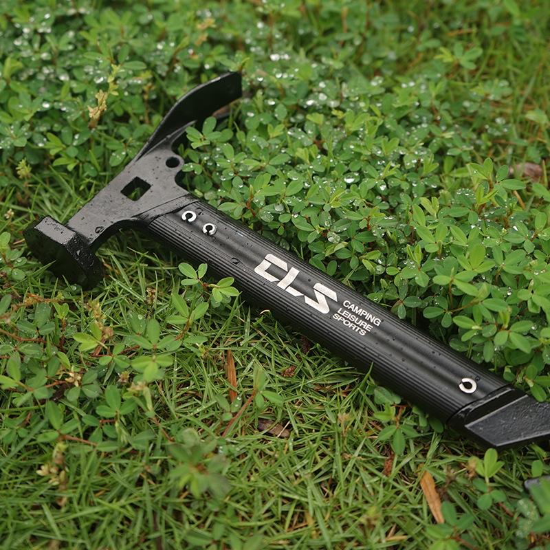 new outdoor mini tent hammer multi-functional stainless steel aluminium alloy handle camping canopy claw hammer small hammer details Picture