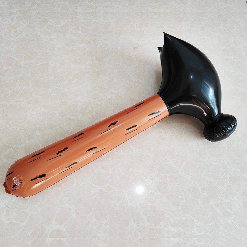 large inflatable claw hammer pvc inflatable toys cross-border hot sale inflatable hammer wholesale wood grain wolf tooth hammer toys Specification drawing