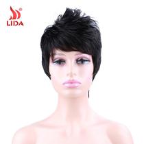 aliexpress european and american style wig real human hair mechanism head cover african short curly hair for women hair cover human hair wig