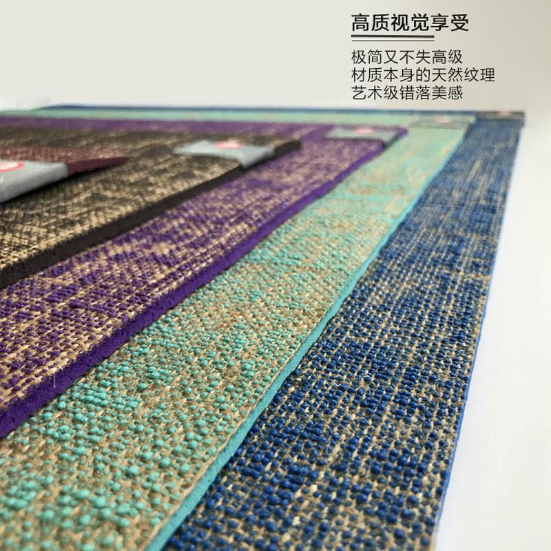 Natural Jute Yoga Mat Eco-friendly Natural Hessian Cloth Yoga Mat Linen Cloth Cushion Customizable Logo details Picture