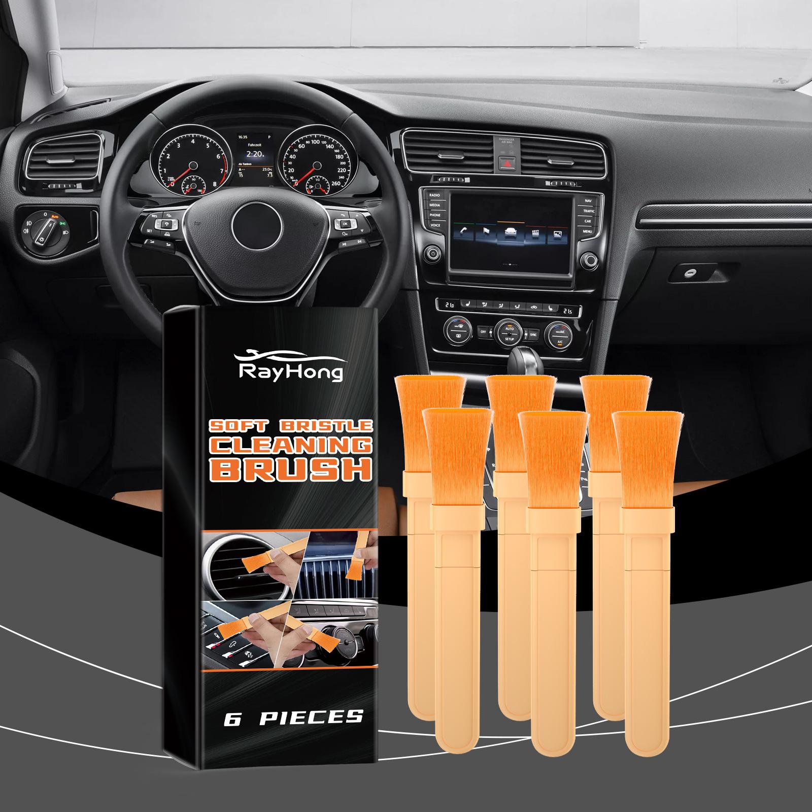 rayhong car cleaning soft brush car air conditioning outlet dashboard seat gap soft bristles cleaning brush