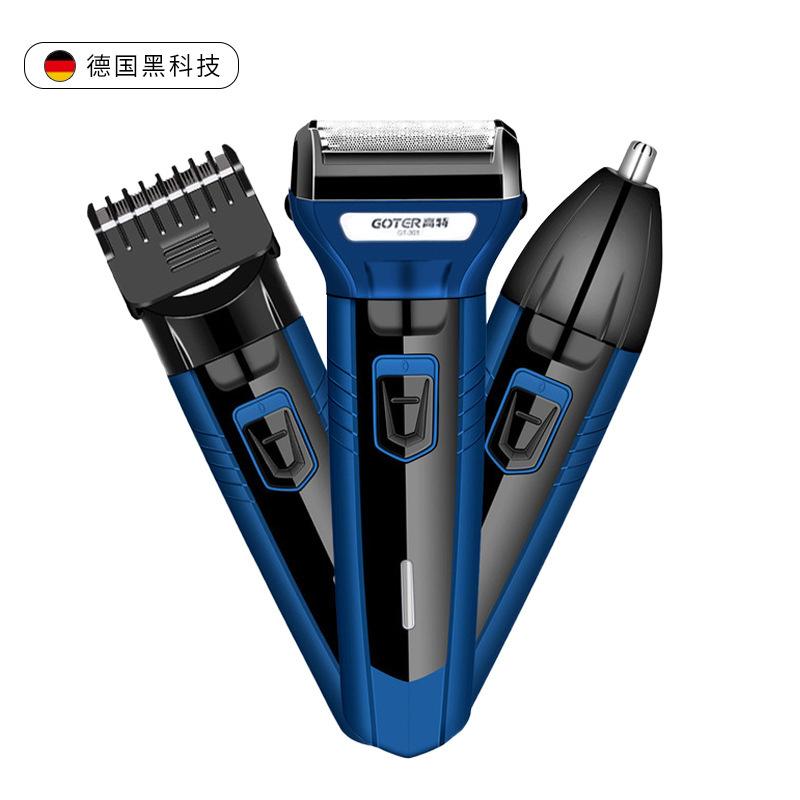 Wholesale 9066 Electric Shaver Three-in-One Men's Pogonotomy Haircut Nose Hair Trimmer Clippers Suit Shaver Electric full figure