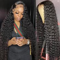 13*6 kinky curly lace front wig long curly hair wigs with small curly hair human hair