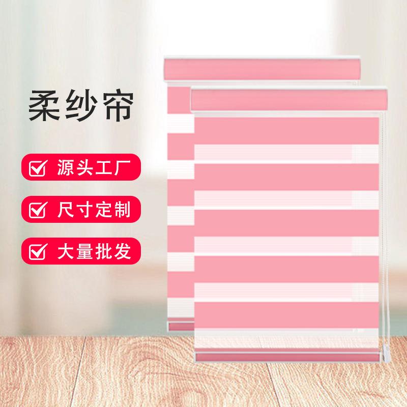 soft gauze roller shutter louver curtain day & night curtain double-layer roller shade double roller blind curtain tracery window screen