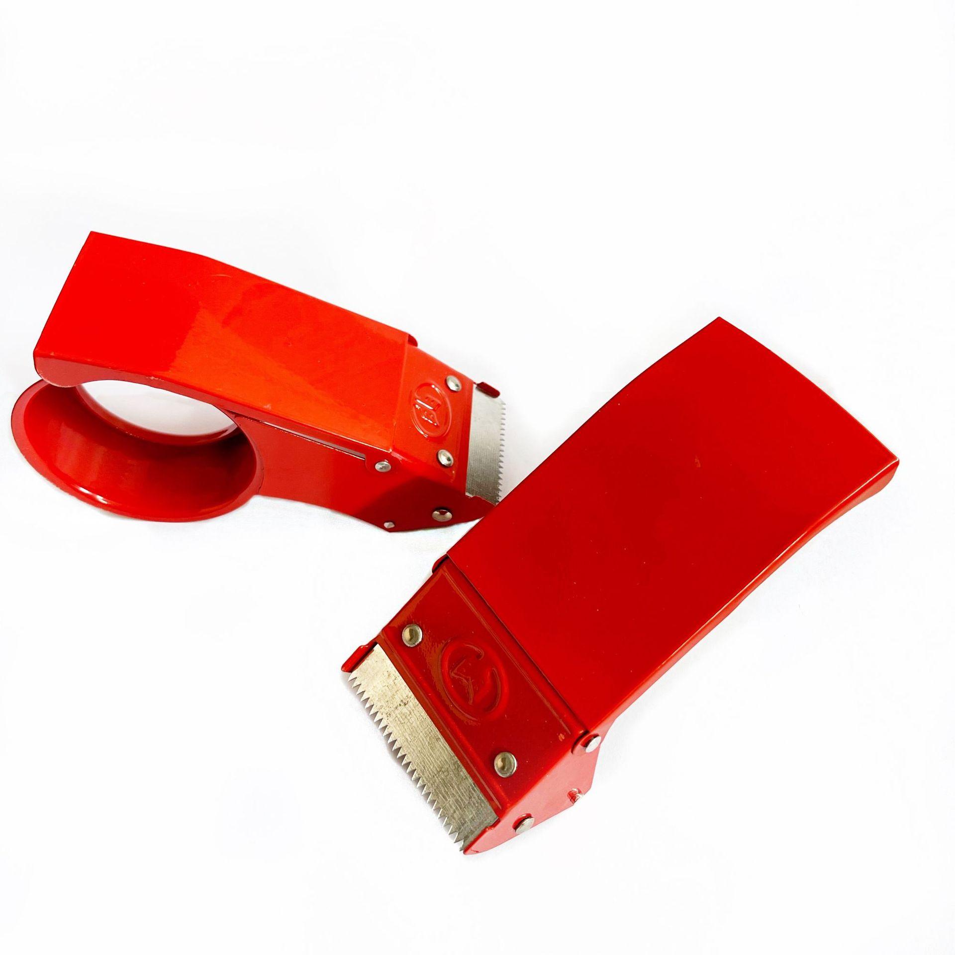 red 4.8cm metal block 60 wide transparent tape cutter carton sealer express packaging artifact adhesive paper machine Item Picture