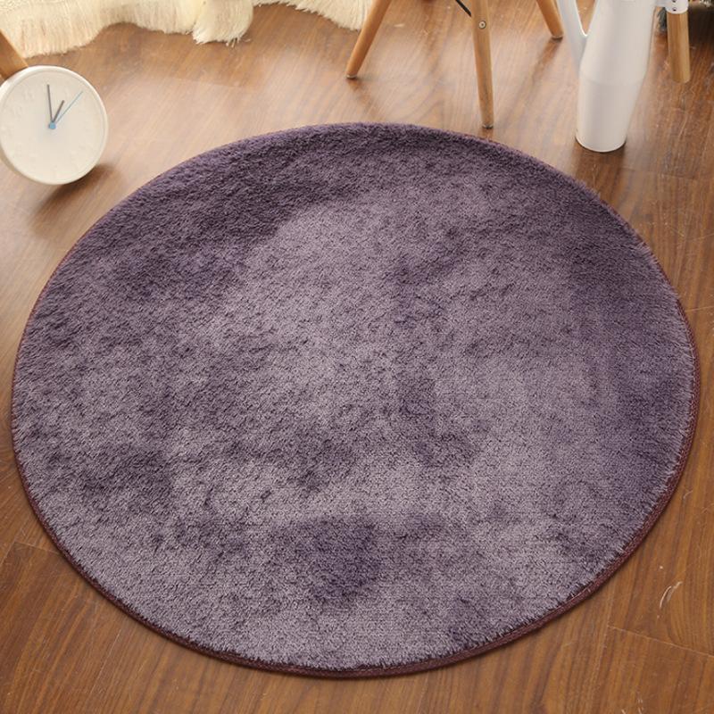 silk wool carpet round carpet floor mat living room bedroom carpet bedside mats mat computer chair mat yoga mat details Picture