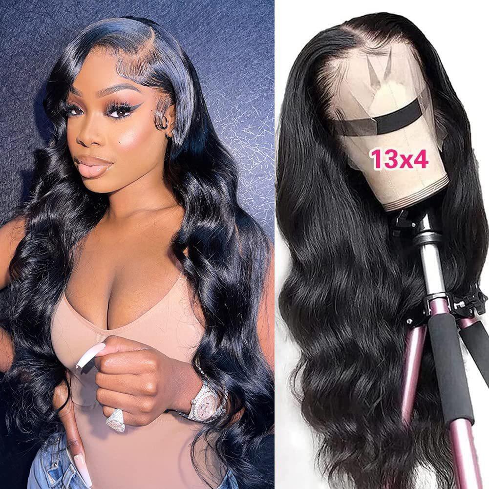 13x4hd front lace human hair wig body wave transparent lace lace lace frontal wig