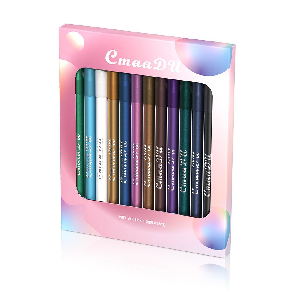 pay attention to view! link disclaimer-foreign trade exclusive supply: cmaadu 12 colors crouching silkworm eye shadow eyeliner Item Picture