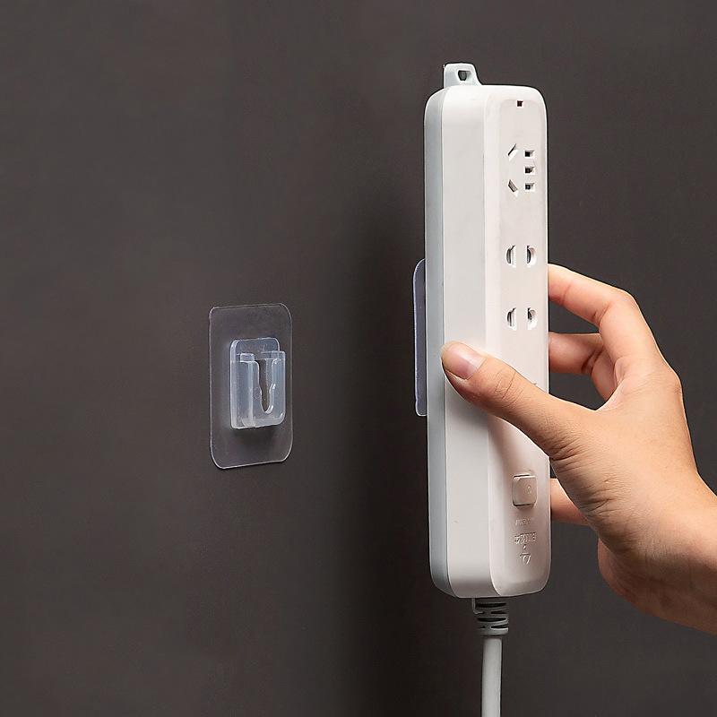 Snap Fastener Punch-Free Multifunctional Seat Wall-Mounted Router Rack Patch Power Strip Holder