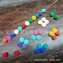 candy color lotus beads 10mm synthetic shell powder embossed diy hand necklace spacer beads craft jewelry accessories wholesale