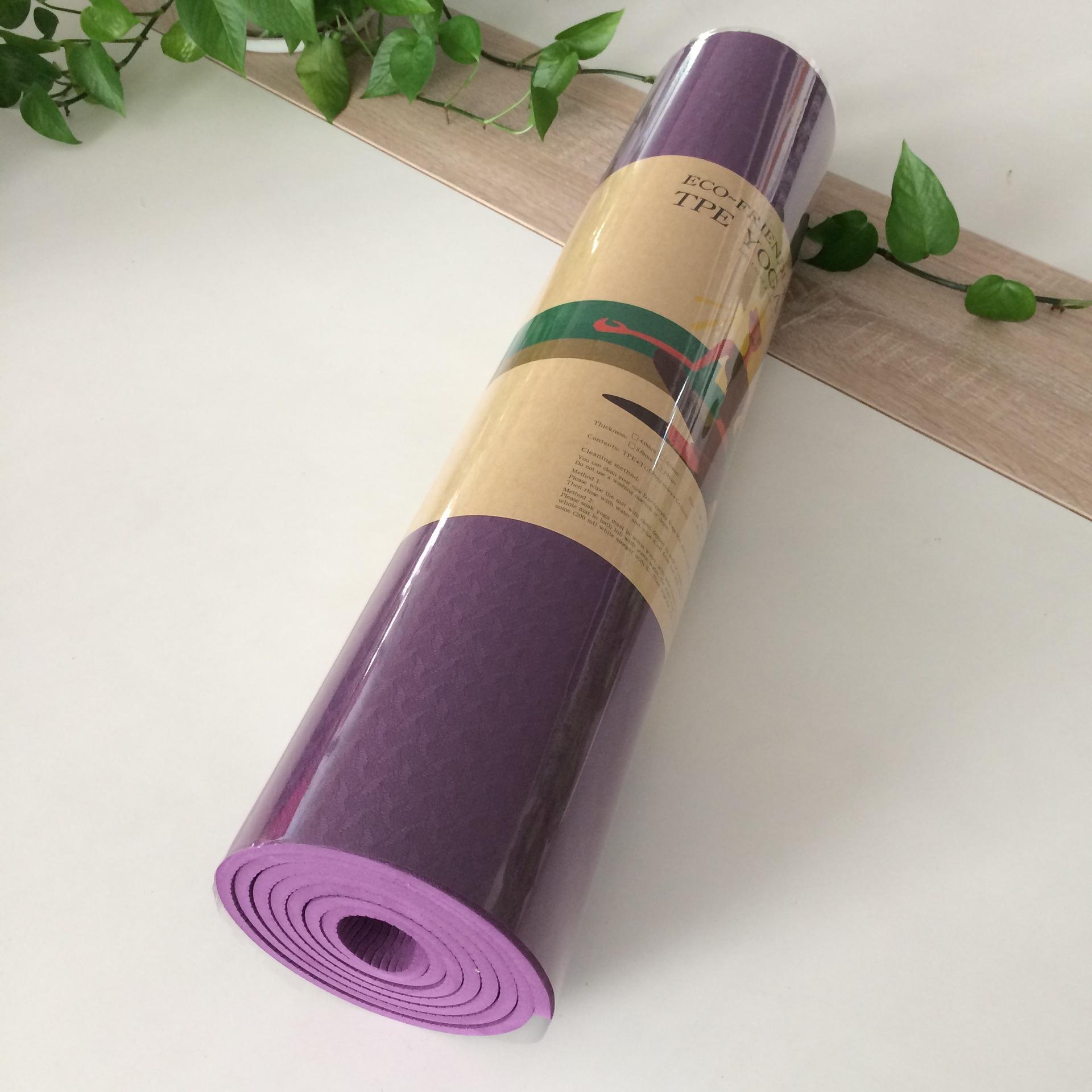 Beginner TPE Yoga Mat 6mm Gymnastic Mat Flat Support Yoga Mat Factory Wholesale Yoga Mat Dasheng Rubber and Plastic details Picture