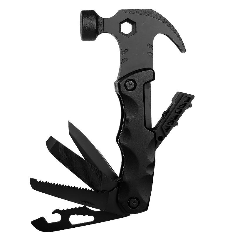 multifunctional nail hammer claw hammer combination knife saw bit tool outdoor camping portable hammer car Item Picture