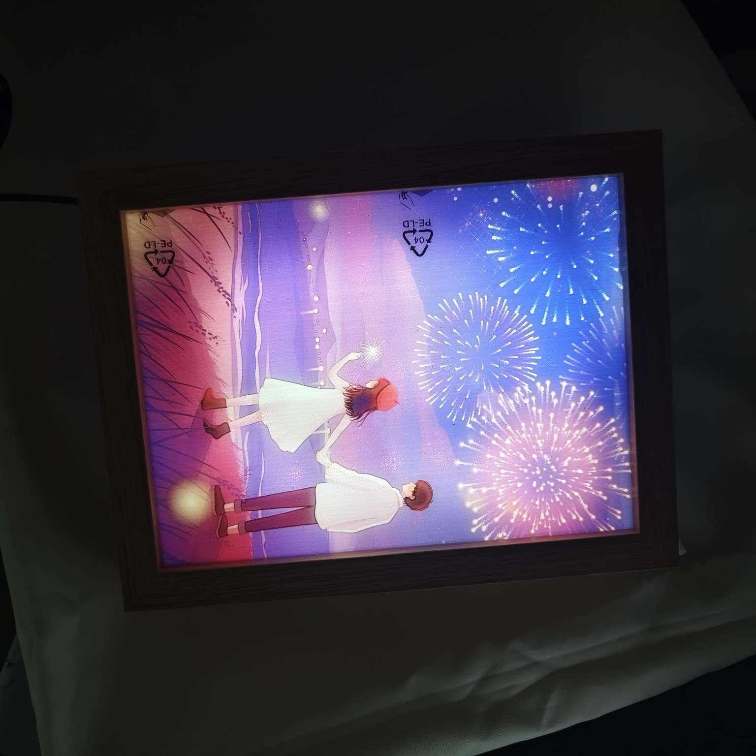 Light painting photo frame, wooden photo frame, metal photo frame, creative photo frame detail image 3