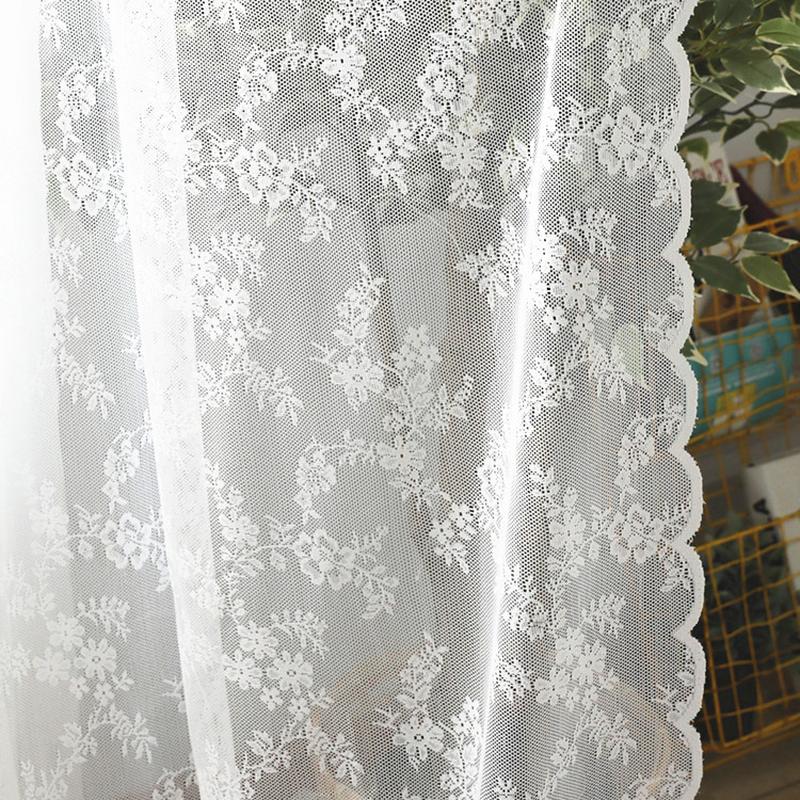 7250.00g side wave edge white lace window screen warp knitting yarn mosquito net bed curtain tablecloth lace coffee curtain ins de curtain