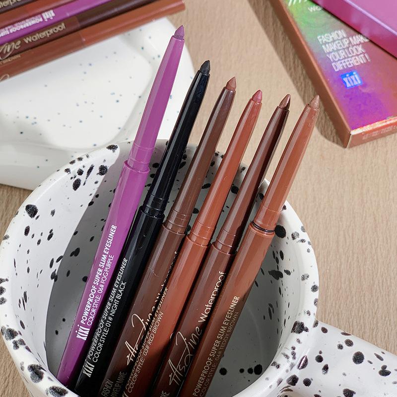 xixi color eyeliner liquid extremely fine not smudge show complexion waterproof sweat-proof brown newbie beginner wholesale full figure