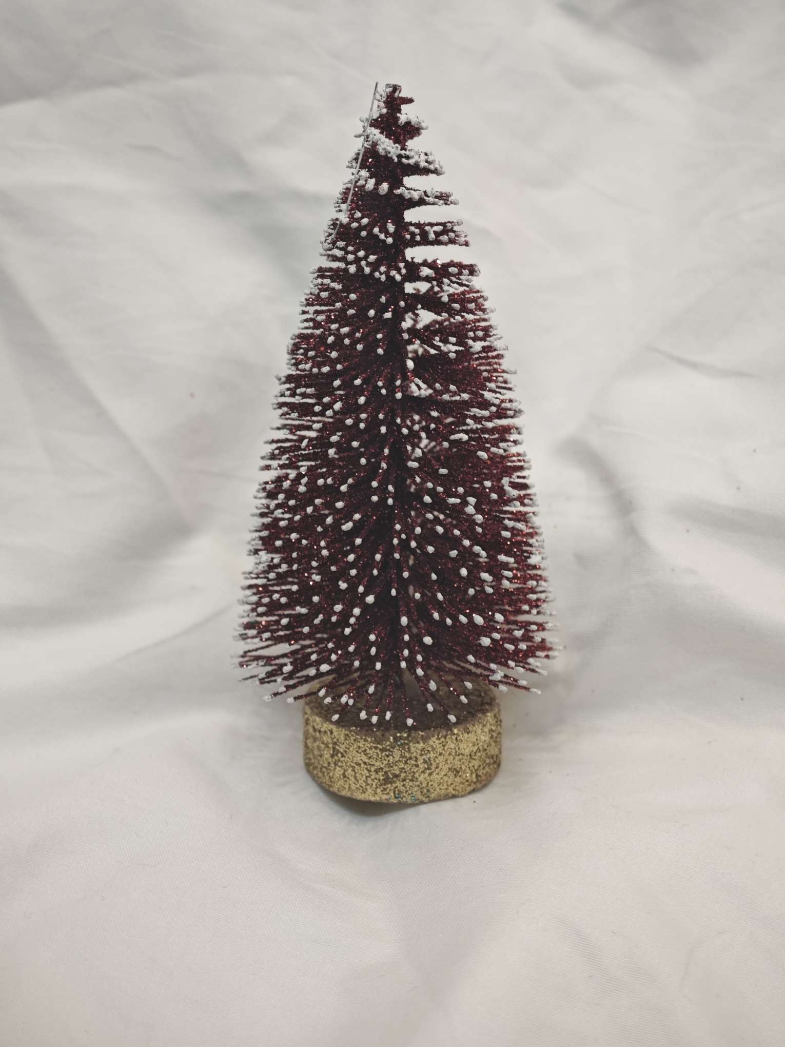 圣诞小树摆件 红色闪粉 圣诞节 圣诞 工艺品 圣诞树