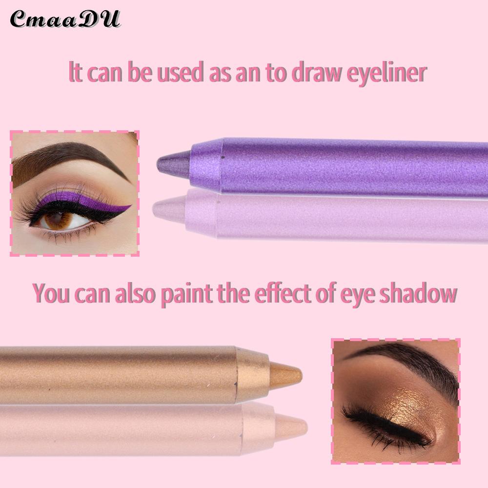 pay attention to view! link disclaimer-foreign trade exclusive supply: cmaadu 12 colors crouching silkworm eye shadow eyeliner Application Scenario
