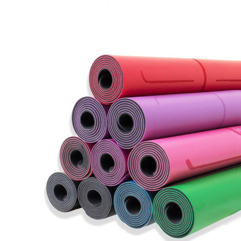 yoga mat pu natural rubber yoga mat non-slip beginner mat female men thickened widened rubber fitness mat