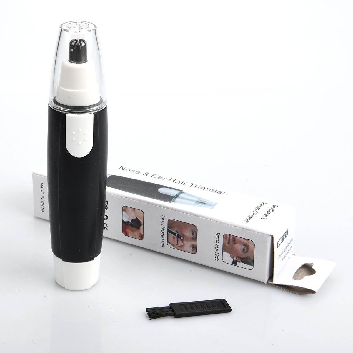 Portable Dry Battery Nose Hair Trimmer Nose Hair Trimmer Electric Automatic Ear Shaving for Men and Women Vibrissac Scissors Black without Spray Paint full figure