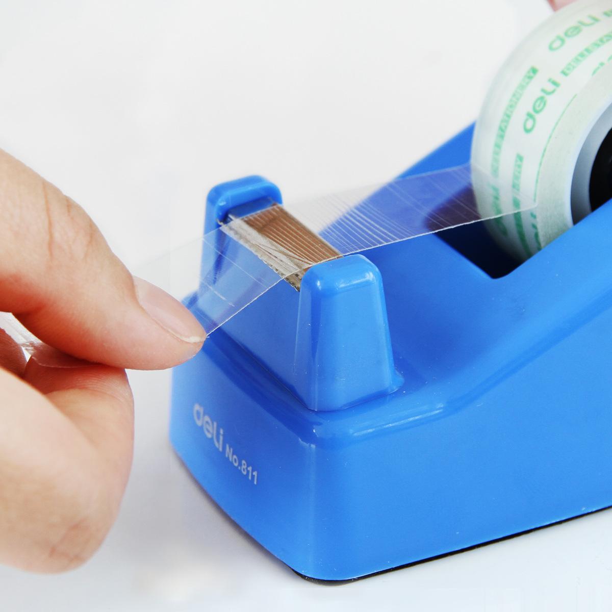 deli 811 tape base applicable width less than 18mm tape cutter adhesive tape holder small tape portable split Specification drawing